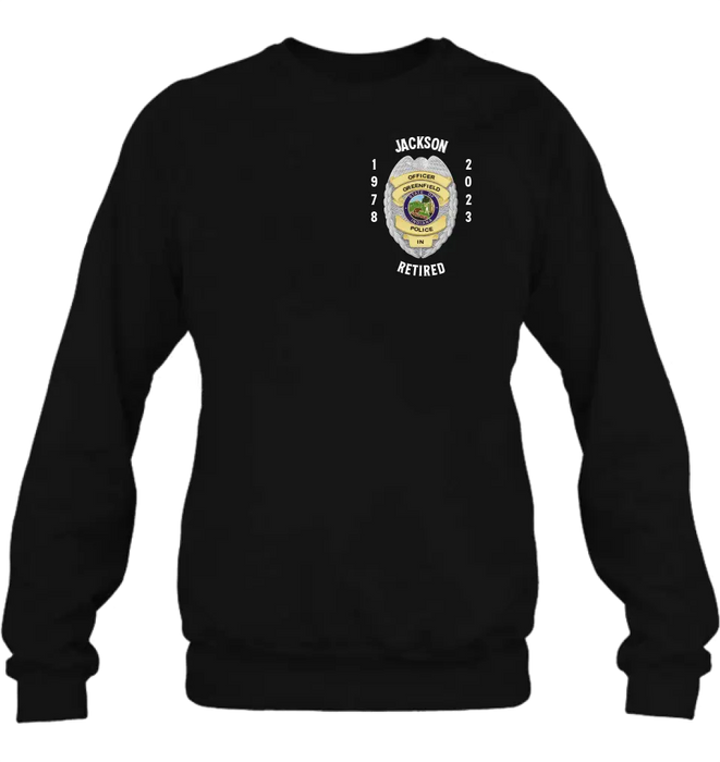 Personalized Retired Police Shirt/Hoodie - Gift Idea For Father/Husband/Police