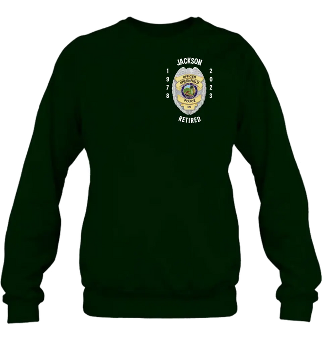 Personalized Retired Police Shirt/Hoodie - Gift Idea For Father/Husband/Police