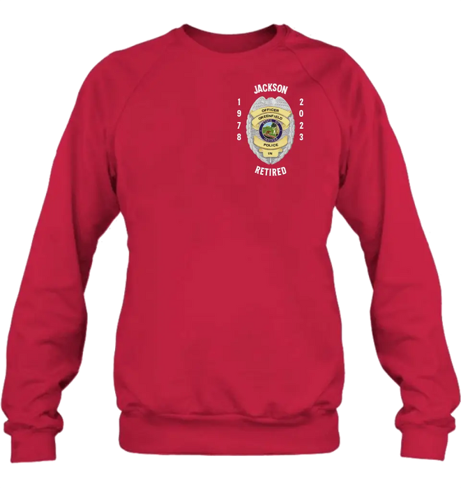 Personalized Retired Police Shirt/Hoodie - Gift Idea For Father/Husband/Police