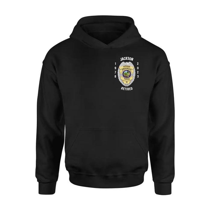 Personalized Retired Police Shirt/Hoodie - Gift Idea For Father/Husband/Police