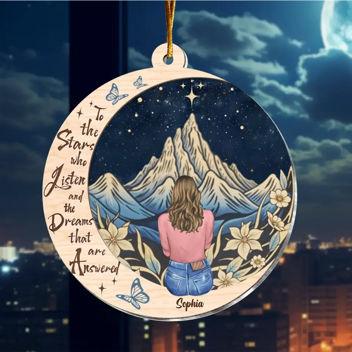 Custom Personalized Velaris City Of Starlight Suncatcher Ornament - Birthday Gift Idea - To The Stars Who Listen And The Dreams That Are Answered