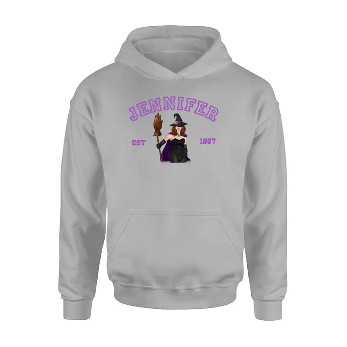 Custom Personalized Witch T-shirt/ Long Sleeve/ Sweatshirt/ Hoodie - Halloween Gift Idea For Witch/ Bestie - Custom Name