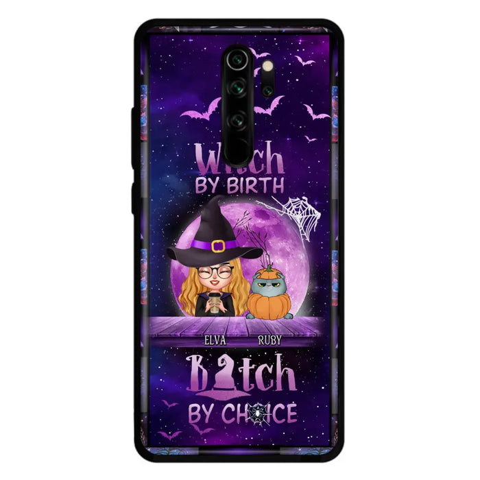 Custom Personalized Witch Phone Case - Gift Idea For Witch/ Dog/ Cat Lover - Upto 4 Pets - Witch By Birth - Case For Xiaomi/ Oppo/ Huawei