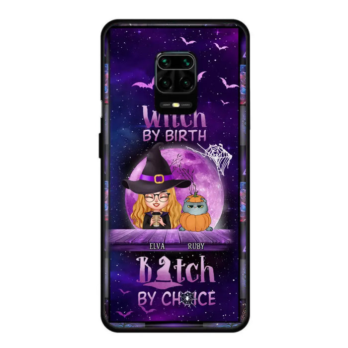 Custom Personalized Witch Phone Case - Gift Idea For Witch/ Dog/ Cat Lover - Upto 4 Pets - Witch By Birth - Case For Xiaomi/ Oppo/ Huawei