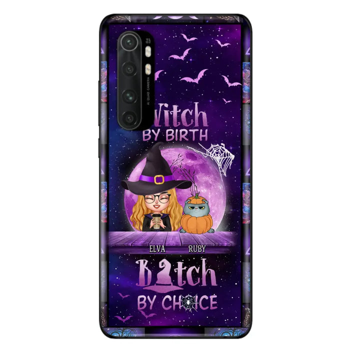 Custom Personalized Witch Phone Case - Gift Idea For Witch/ Dog/ Cat Lover - Upto 4 Pets - Witch By Birth - Case For Xiaomi/ Oppo/ Huawei