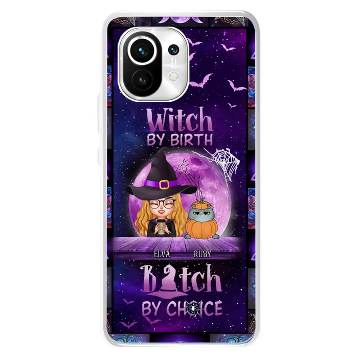 Custom Personalized Witch Phone Case - Gift Idea For Witch/ Dog/ Cat Lover - Upto 4 Pets - Witch By Birth - Case For Xiaomi/ Oppo/ Huawei