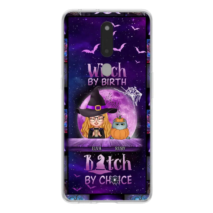 Custom Personalized Witch Phone Case - Gift Idea For Witch/ Dog/ Cat Lover - Upto 4 Pets - Witch By Birth - Case For Xiaomi/ Oppo/ Huawei