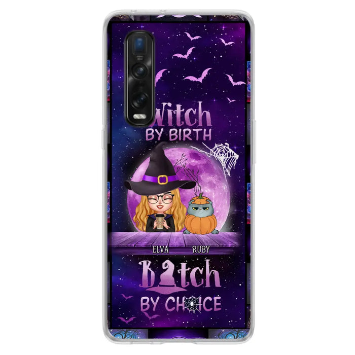 Custom Personalized Witch Phone Case - Gift Idea For Witch/ Dog/ Cat Lover - Upto 4 Pets - Witch By Birth - Case For Xiaomi/ Oppo/ Huawei