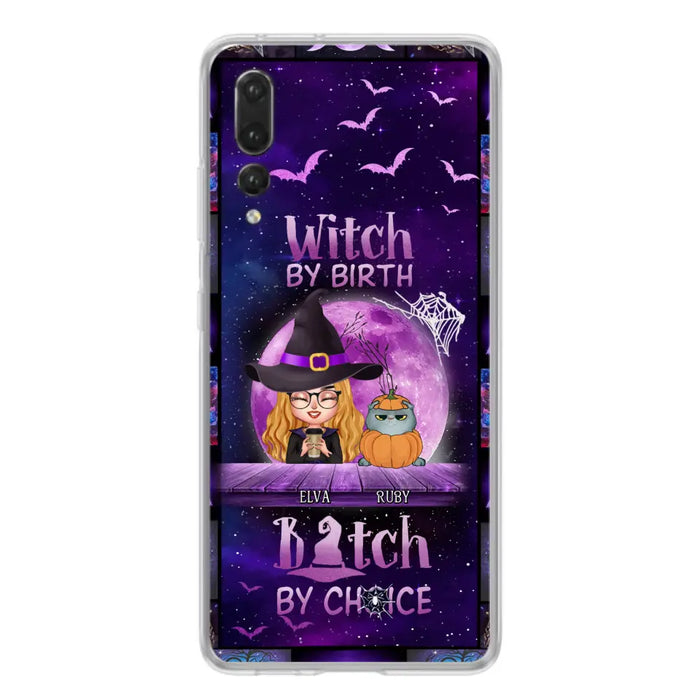 Custom Personalized Witch Phone Case - Gift Idea For Witch/ Dog/ Cat Lover - Upto 4 Pets - Witch By Birth - Case For Xiaomi/ Oppo/ Huawei