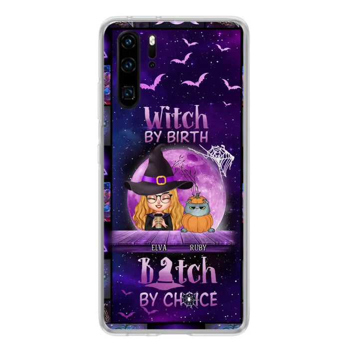 Custom Personalized Witch Phone Case - Gift Idea For Witch/ Dog/ Cat Lover - Upto 4 Pets - Witch By Birth - Case For Xiaomi/ Oppo/ Huawei