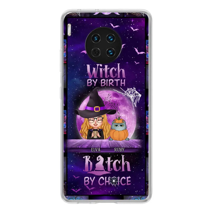 Custom Personalized Witch Phone Case - Gift Idea For Witch/ Dog/ Cat Lover - Upto 4 Pets - Witch By Birth - Case For Xiaomi/ Oppo/ Huawei