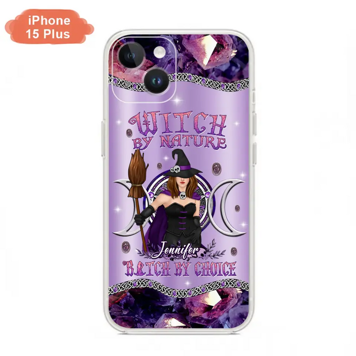 Custom Personalized Sparkling Witch Phone Case - Halloween Gift Idea - Witch By Birth - Case For iPhone/ Samsung