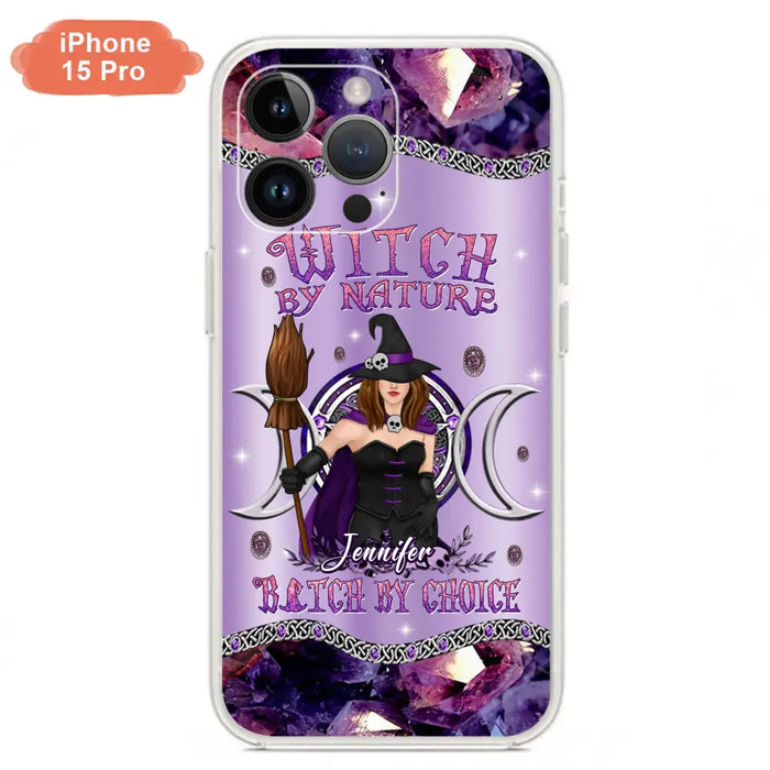 Custom Personalized Sparkling Witch Phone Case - Halloween Gift Idea - Witch By Birth - Case For iPhone/ Samsung