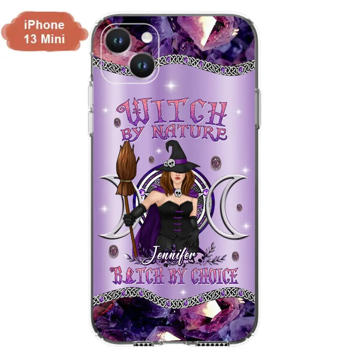 Custom Personalized Sparkling Witch Phone Case - Halloween Gift Idea - Witch By Birth - Case For iPhone/ Samsung