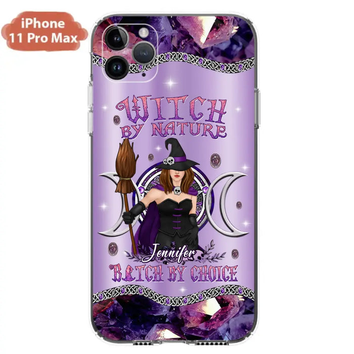 Custom Personalized Sparkling Witch Phone Case - Halloween Gift Idea - Witch By Birth - Case For iPhone/ Samsung