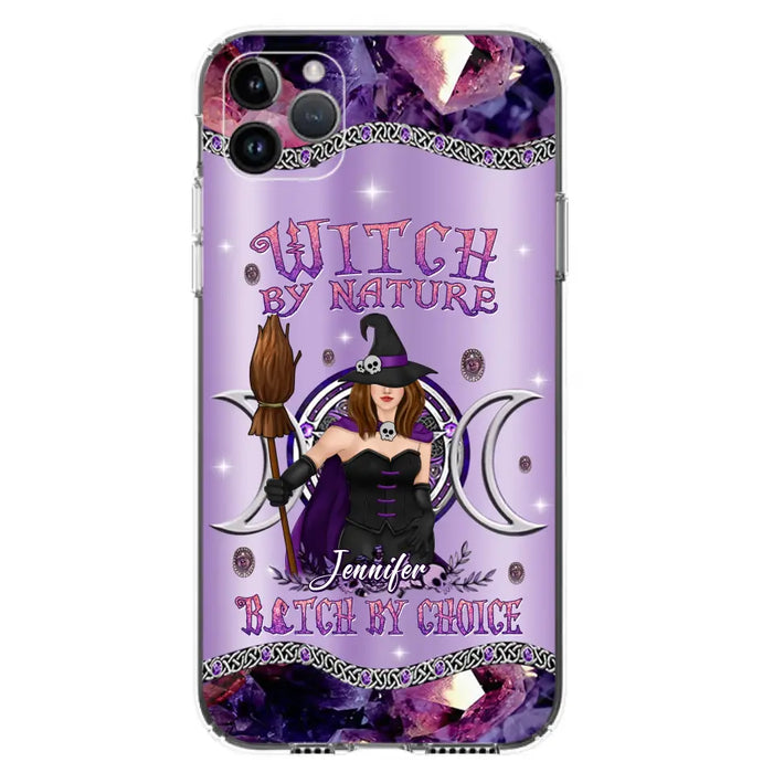 Custom Personalized Sparkling Witch Phone Case - Halloween Gift Idea - Witch By Birth - Case For iPhone/ Samsung