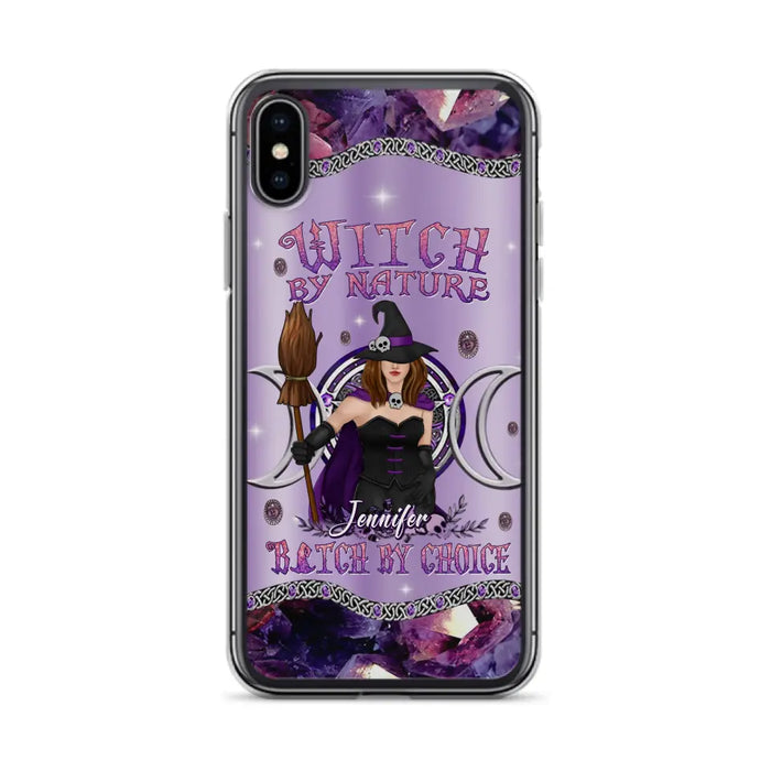 Custom Personalized Sparkling Witch Phone Case - Halloween Gift Idea - Witch By Birth - Case For iPhone/ Samsung