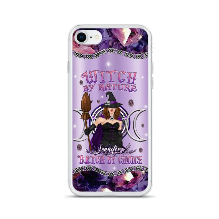 Custom Personalized Sparkling Witch Phone Case - Halloween Gift Idea - Witch By Birth - Case For iPhone/ Samsung