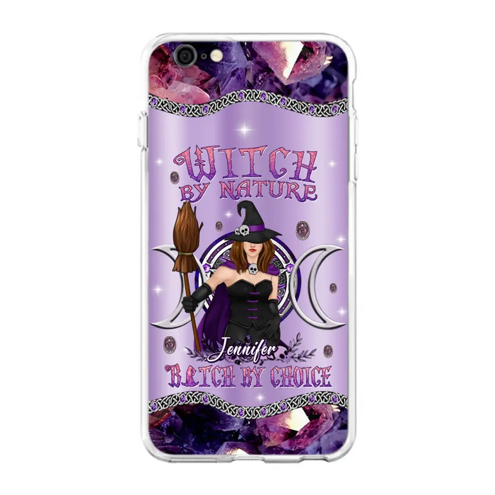 Custom Personalized Sparkling Witch Phone Case - Halloween Gift Idea - Witch By Birth - Case For iPhone/ Samsung