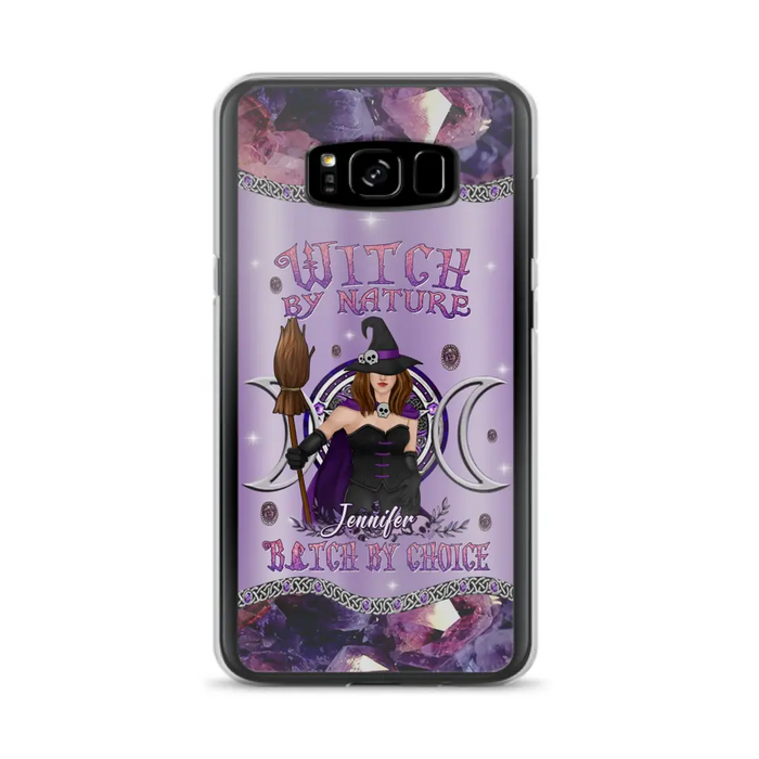 Custom Personalized Sparkling Witch Phone Case - Halloween Gift Idea - Witch By Birth - Case For iPhone/ Samsung