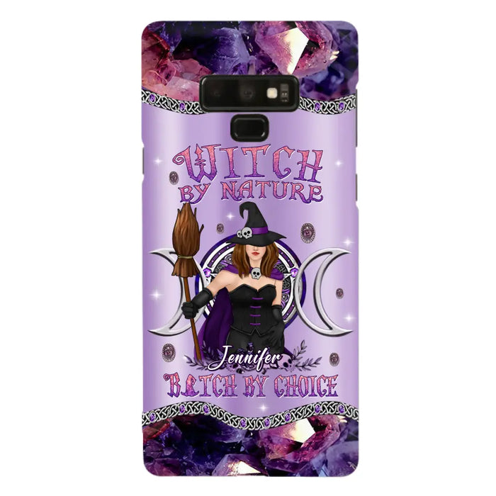 Custom Personalized Sparkling Witch Phone Case - Halloween Gift Idea - Witch By Birth - Case For iPhone/ Samsung