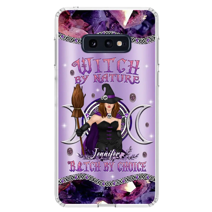 Custom Personalized Sparkling Witch Phone Case - Halloween Gift Idea - Witch By Birth - Case For iPhone/ Samsung