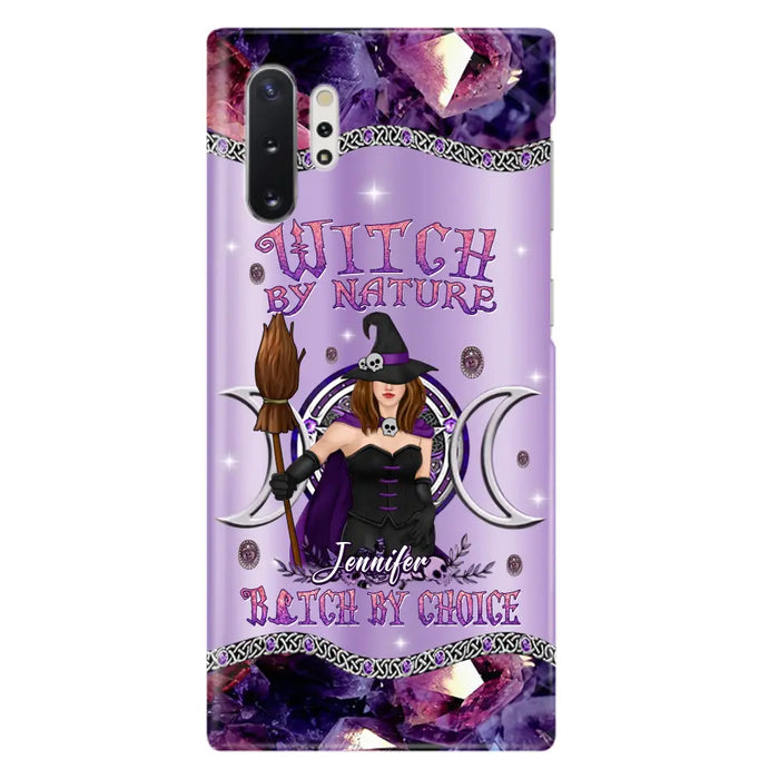 Custom Personalized Sparkling Witch Phone Case - Halloween Gift Idea - Witch By Birth - Case For iPhone/ Samsung