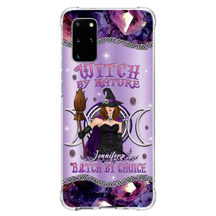 Custom Personalized Sparkling Witch Phone Case - Halloween Gift Idea - Witch By Birth - Case For iPhone/ Samsung