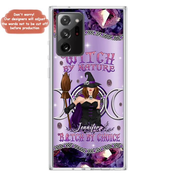 Custom Personalized Sparkling Witch Phone Case - Halloween Gift Idea - Witch By Birth - Case For iPhone/ Samsung