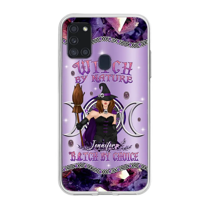 Custom Personalized Sparkling Witch Phone Case - Halloween Gift Idea - Witch By Birth - Case For iPhone/ Samsung