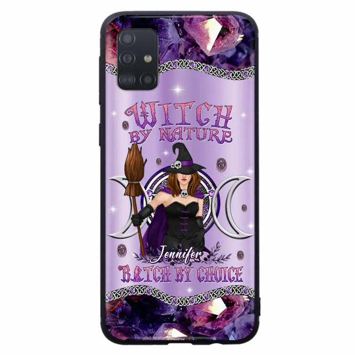 Custom Personalized Sparkling Witch Phone Case - Halloween Gift Idea - Witch By Birth - Case For iPhone/ Samsung