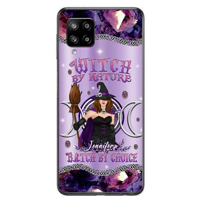 Custom Personalized Sparkling Witch Phone Case - Halloween Gift Idea - Witch By Birth - Case For iPhone/ Samsung