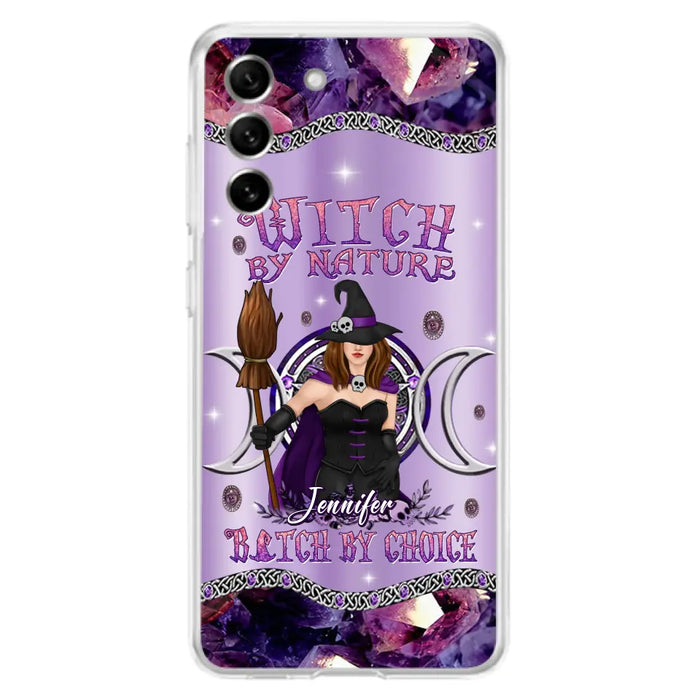 Custom Personalized Sparkling Witch Phone Case - Halloween Gift Idea - Witch By Birth - Case For iPhone/ Samsung