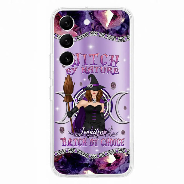 Custom Personalized Sparkling Witch Phone Case - Halloween Gift Idea - Witch By Birth - Case For iPhone/ Samsung