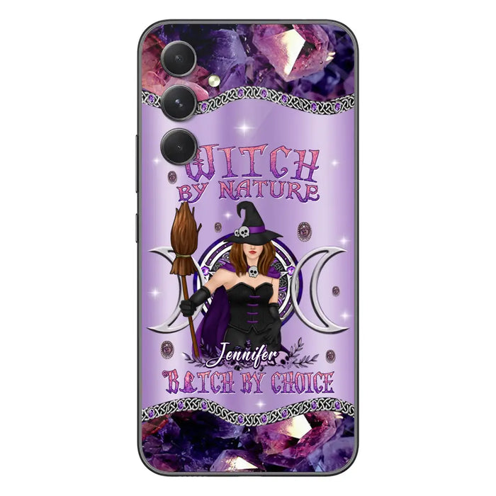 Custom Personalized Sparkling Witch Phone Case - Halloween Gift Idea - Witch By Birth - Case For iPhone/ Samsung