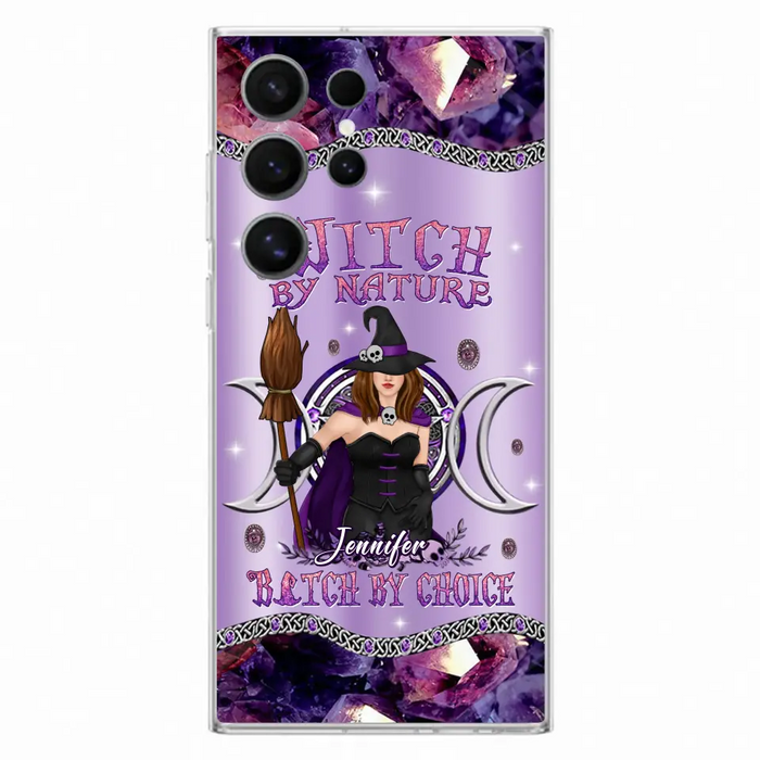 Custom Personalized Sparkling Witch Phone Case - Halloween Gift Idea - Witch By Birth - Case For iPhone/ Samsung