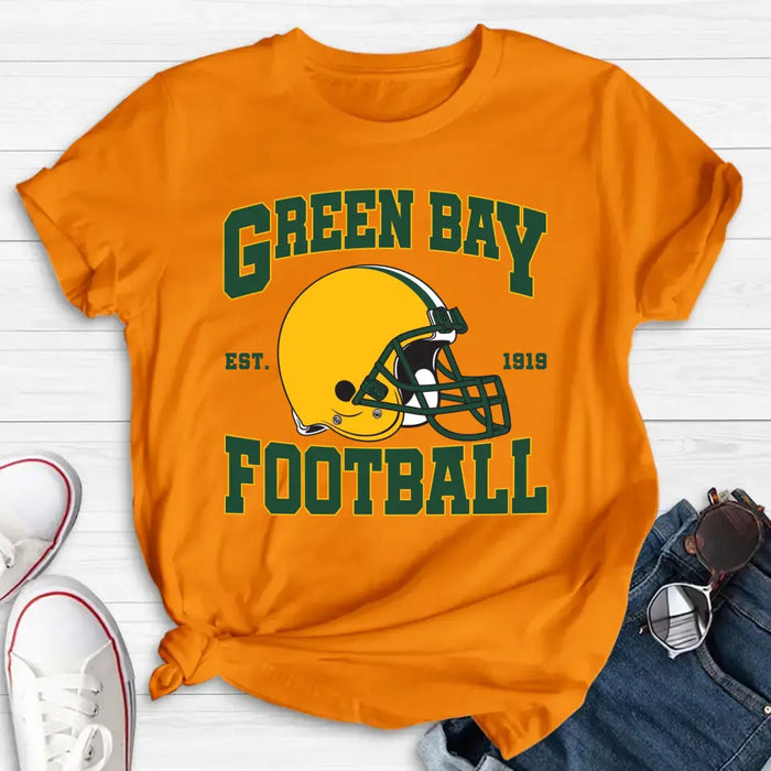 Custom Personalized Green Bay Football T-shirt - Gift Idea For Sports Lover