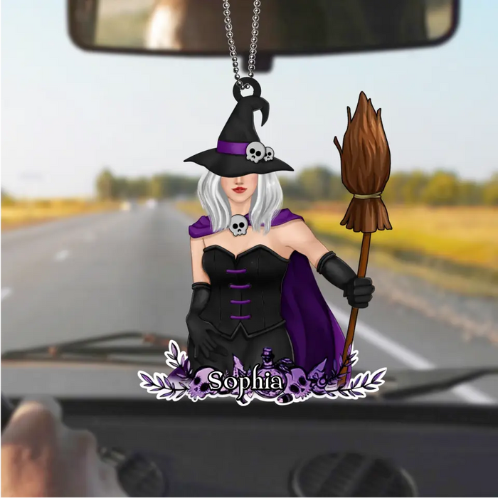 Custom Personalized Witch Acrylic Ornament - Gift Idea For Halloween/ Christmas/ Witch