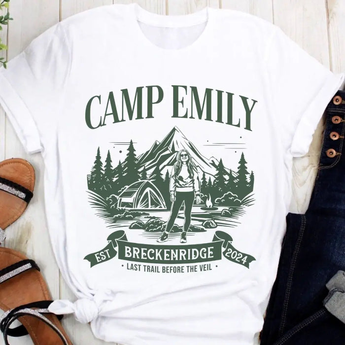 Custom Personalized Camping Vintage T-shirt - Upload Photo - Gift Idea For Camping Lover