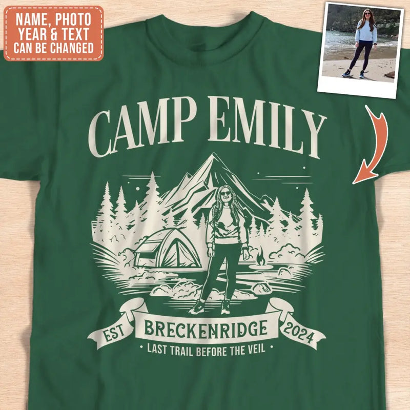 Personalized Camping Vintage T-shirt - Upload Photo - Gift Idea For Camping Lover
