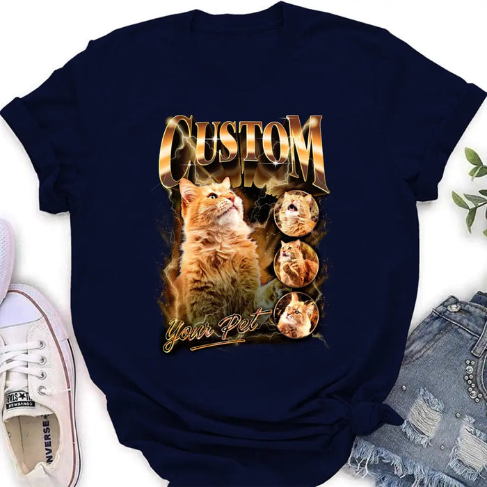 Personalized Cat Custom Image T-shirt - Gift Idea For Cat Lover - Upload Photo