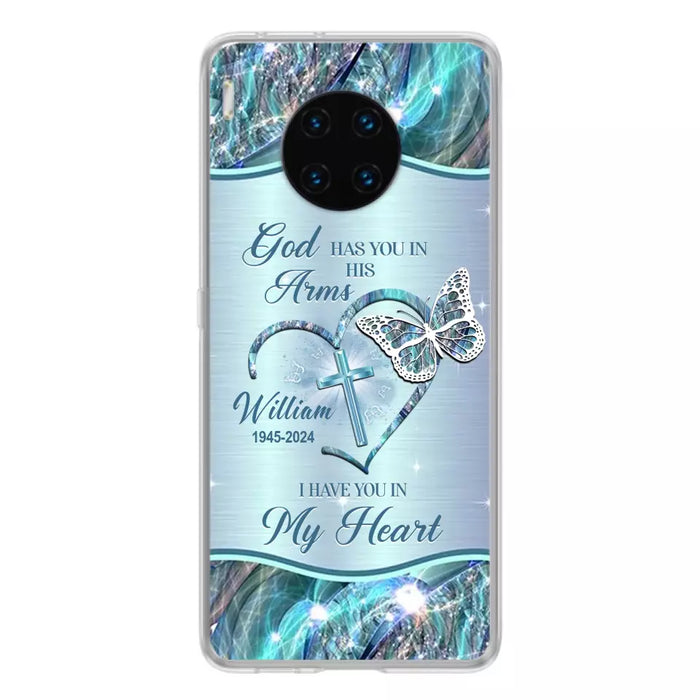 Custom Personalized Memorial Phone Case - Memorial Gift For Family Member - God Has You In His Arms I Have You In My Heart - Case For Xiaomi/ Oppo/ Huawei