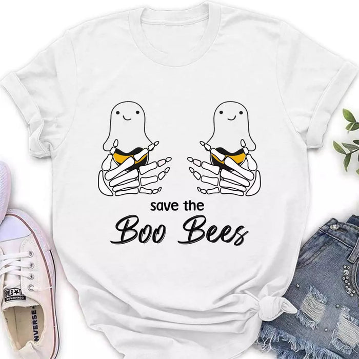 Custom Personalized Funny Save The Boo Bees T-shirt/ Long Sleeve/ Sweatshirt/ Hoodie - Gift Idea For Friend/ Sister/ Mother