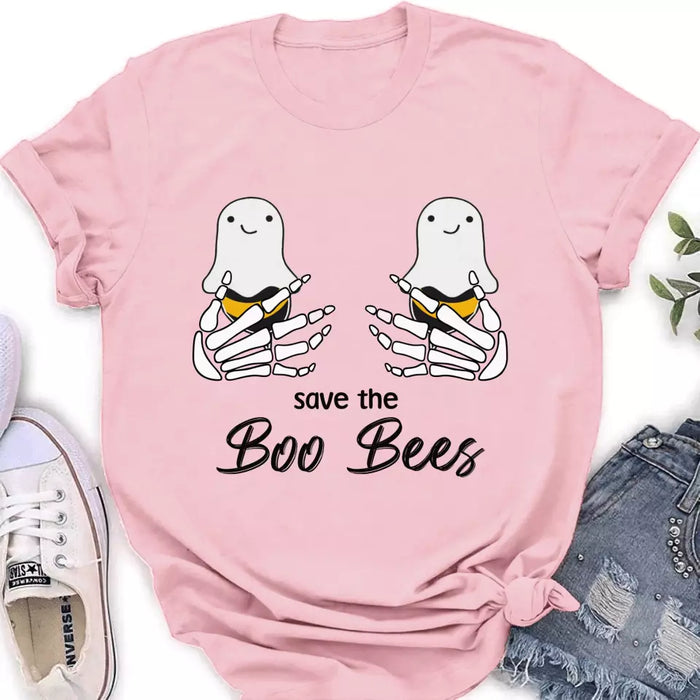 Custom Personalized Funny Save The Boo Bees T-shirt/ Long Sleeve/ Sweatshirt/ Hoodie - Gift Idea For Friend/ Sister/ Mother