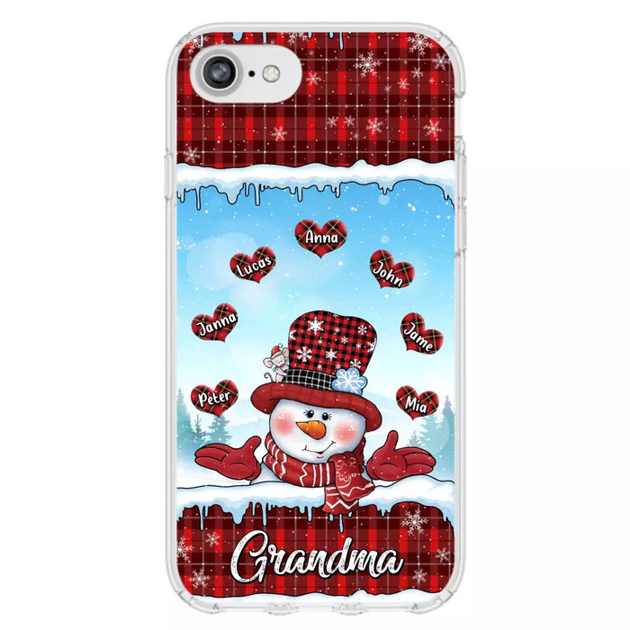 Custom Personalized Grandma Children Phone Case - Christmas Gift For Grandma/ Mom - Upto 7 Kids - Case For iPhone/ Samsung