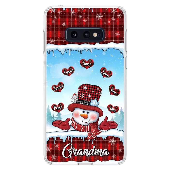 Custom Personalized Grandma Children Phone Case - Christmas Gift For Grandma/ Mom - Upto 7 Kids - Case For iPhone/ Samsung