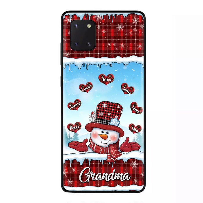 Custom Personalized Grandma Children Phone Case - Christmas Gift For Grandma/ Mom - Upto 7 Kids - Case For iPhone/ Samsung