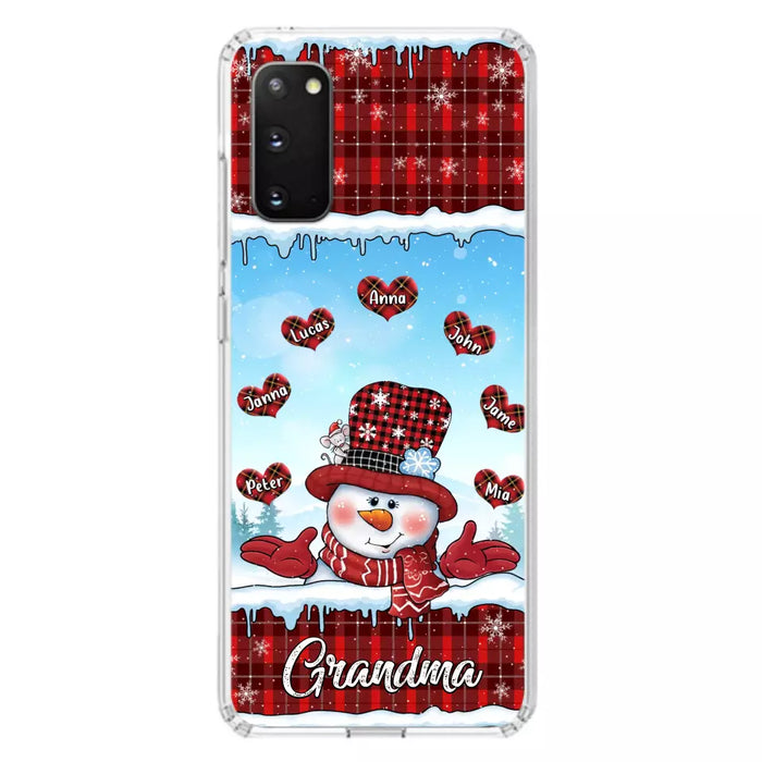 Custom Personalized Grandma Children Phone Case - Christmas Gift For Grandma/ Mom - Upto 7 Kids - Case For iPhone/ Samsung