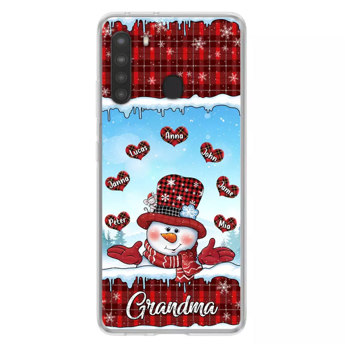 Custom Personalized Grandma Children Phone Case - Christmas Gift For Grandma/ Mom - Upto 7 Kids - Case For iPhone/ Samsung