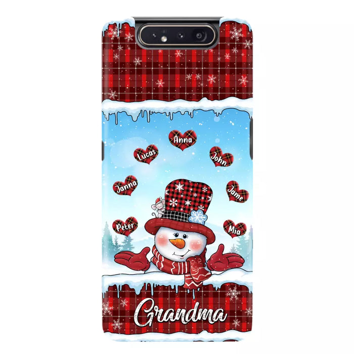 Custom Personalized Grandma Children Phone Case - Christmas Gift For Grandma/ Mom - Upto 7 Kids - Case For iPhone/ Samsung